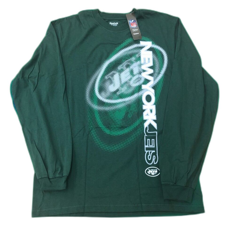 Reebok New York Jets NFL Men's Step Back Long Sleeve XL New w/Tags Small Spot